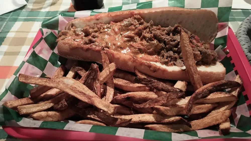 Cheese Steak and Fries